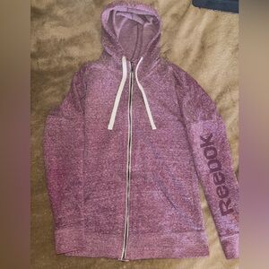 Reebok Size XS Pink/Maroon Zippered Sweater